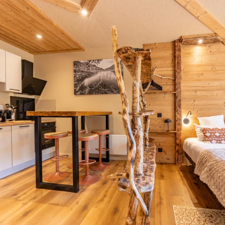 KasaLilou - La Suite Chalet Chic - Balcon - Studio mit Kingsize-Bett und Schlafsofa - 10