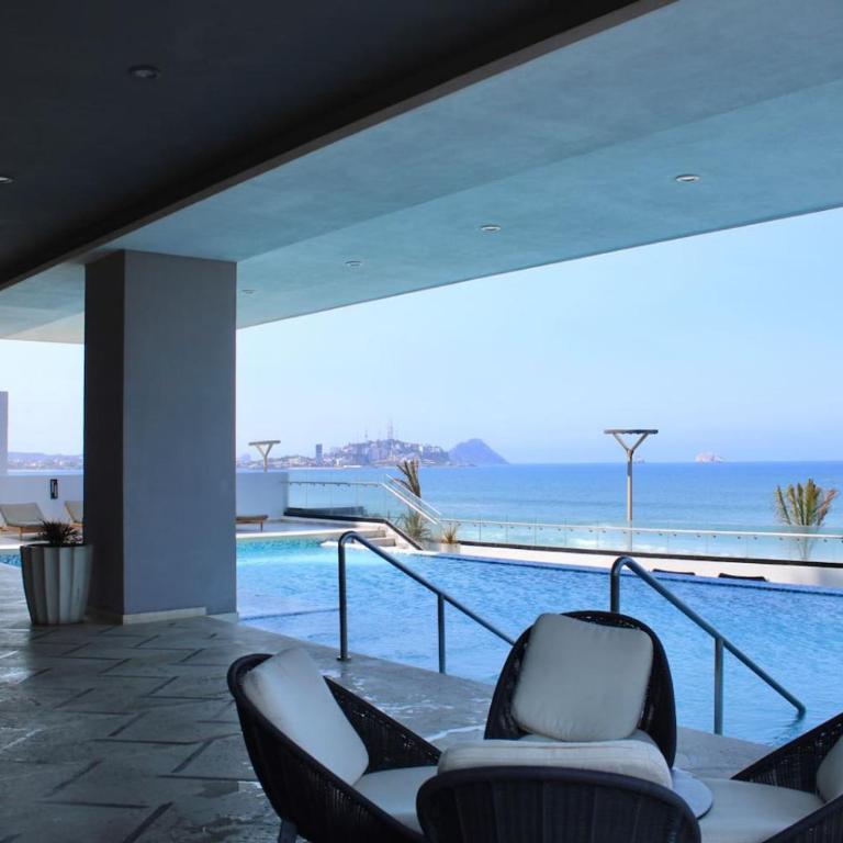 Vista al Mar desde el piso 20, Moderno Con Alberca - Apartamento - 9
