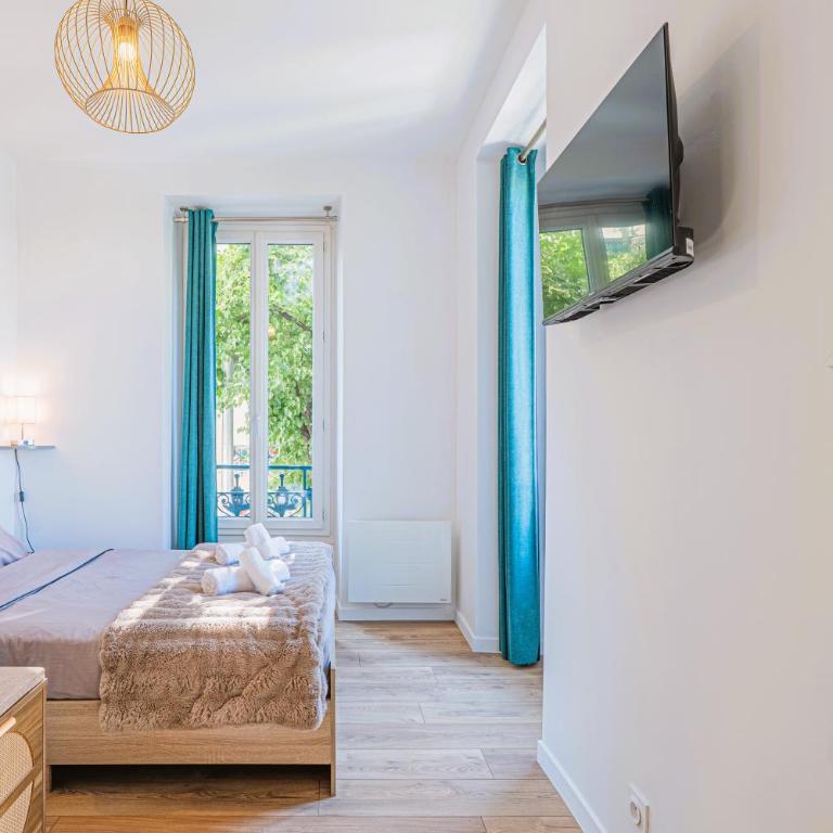 5 people, 4 beds - Heart of Nice Gambetta - Renovated - Air Conditionning - Two-Bedroom Apartment - 6