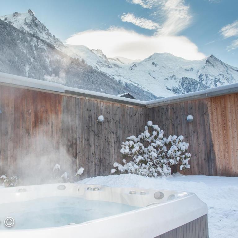 Apartment Au Bon Coin - Luxury Chamonix Hidden Haven, Mont Blanc view, Hot Tub and Garden - Superior Apartment mit Bergblick - 7