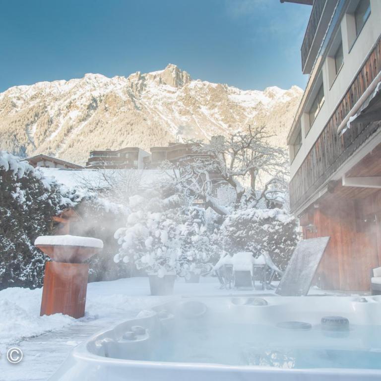 Apartment Au Bon Coin - Luxury Chamonix Hidden Haven, Mont Blanc view, Hot Tub and Garden - Superior Apartment mit Bergblick - 64