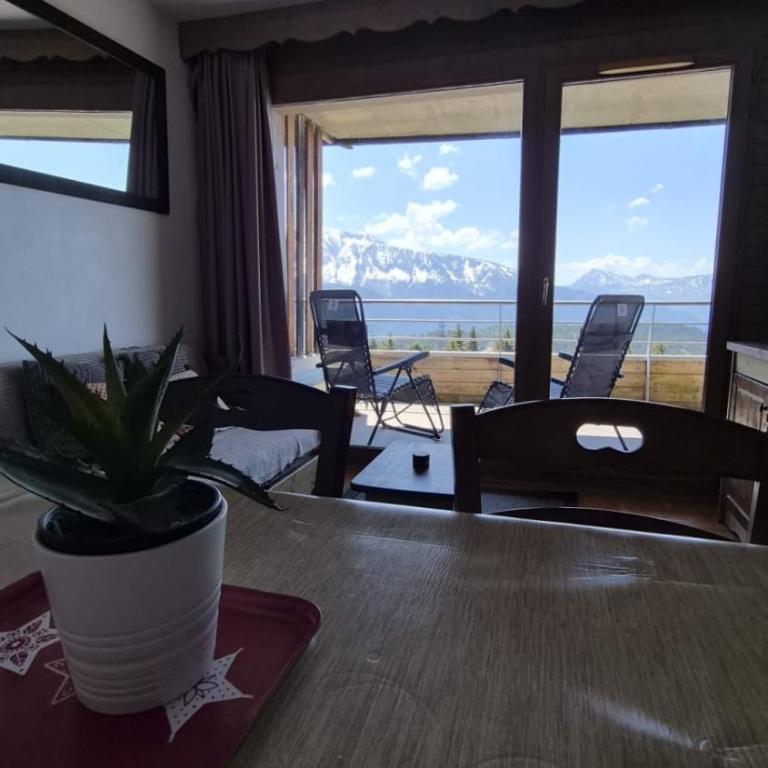 Vue spectaculaire, Appartement T3 pied des pistes, terrasse, parking, 6 pers - Appartement - 10