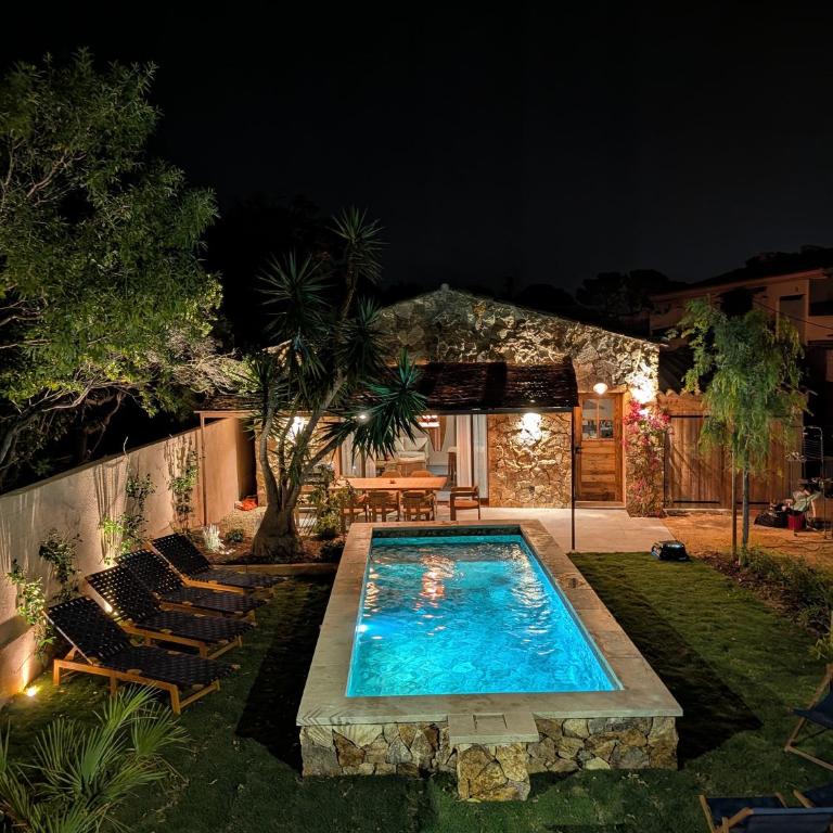 Villa Mezzanotte Le Brusc 80m de la mer - Climatisation-Piscine-Parking - Villa mit privatem Pool - 6