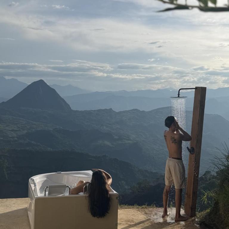 Glamping Ecohotel de Bienestar - Apartamento de 1 dormitorio con balcón y vistas a la montaña - 4
