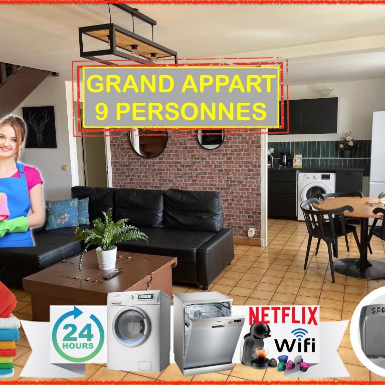014 CHIC & COSY GRAND APPART DUPLEX 76m2 WIFI SMART TV NETFLIX ET VUE PANORAMIQUE - Appartement 3 Chambres - 5