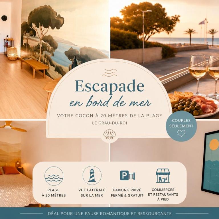 escapade en bord de mer - plage à 20 m - parking privé - Appartement 1 Chambre - 2
