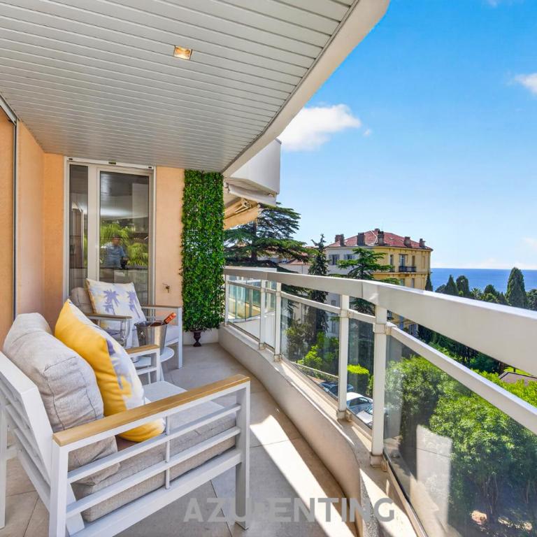 Azurenting - T3 Jean de Noailles - Vue Mer - Clim - Parking - Appartement 2 Chambres avec Terrasse et Vue sur la Mer - 12