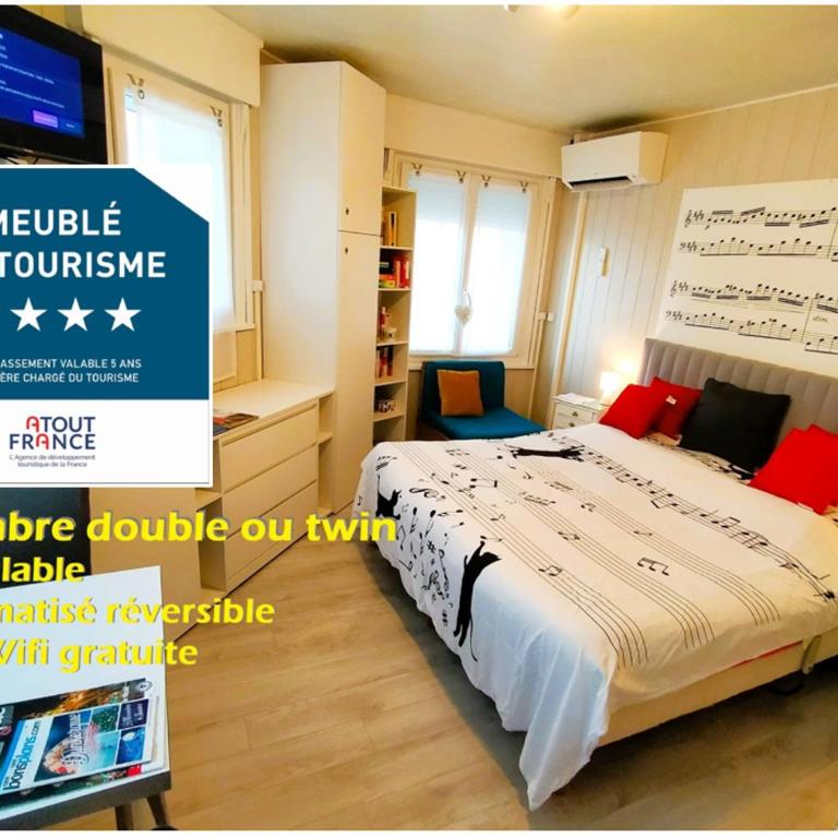 Appartement climatisé 2 chambres, Sauna, à 5mn de la plage, de 2 à 9 nuits Maxi, Même prix pour 1 ou 4 personnes Animaux NON acceptés - Appartement 2 Chambres - 1