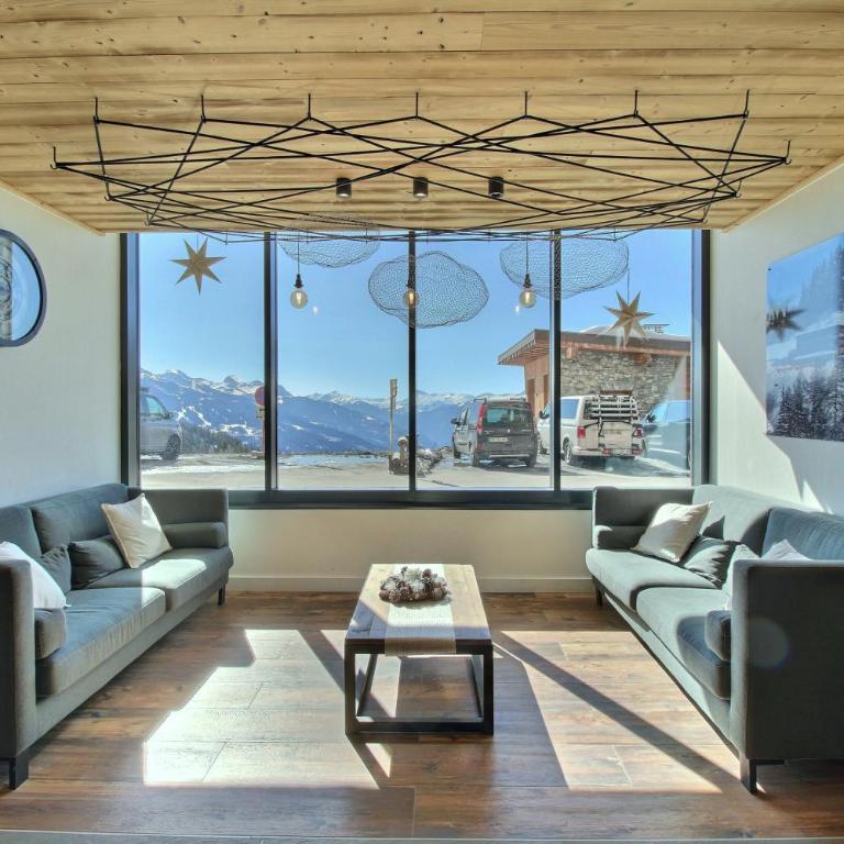 ARC 1600, Résidence Premium LE RIDGE, Appartement 10 personnes Vue Montagne,Ski aux pieds - Sauna, Hammam, Piscine intérieure chauffée, Salle de sport & fitness - Apartment mit 4 Schlafzimmern und einem Balkon - 37