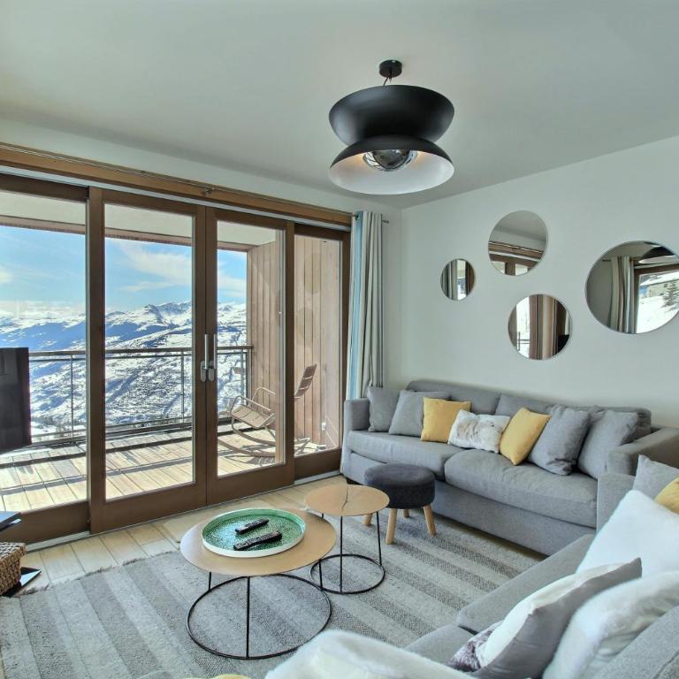 ARC 1600, Résidence Premium LE RIDGE, Appartement 10 personnes Vue Montagne,Ski aux pieds - Sauna, Hammam, Piscine intérieure chauffée, Salle de sport & fitness - Apartment mit 4 Schlafzimmern und einem Balkon - 6