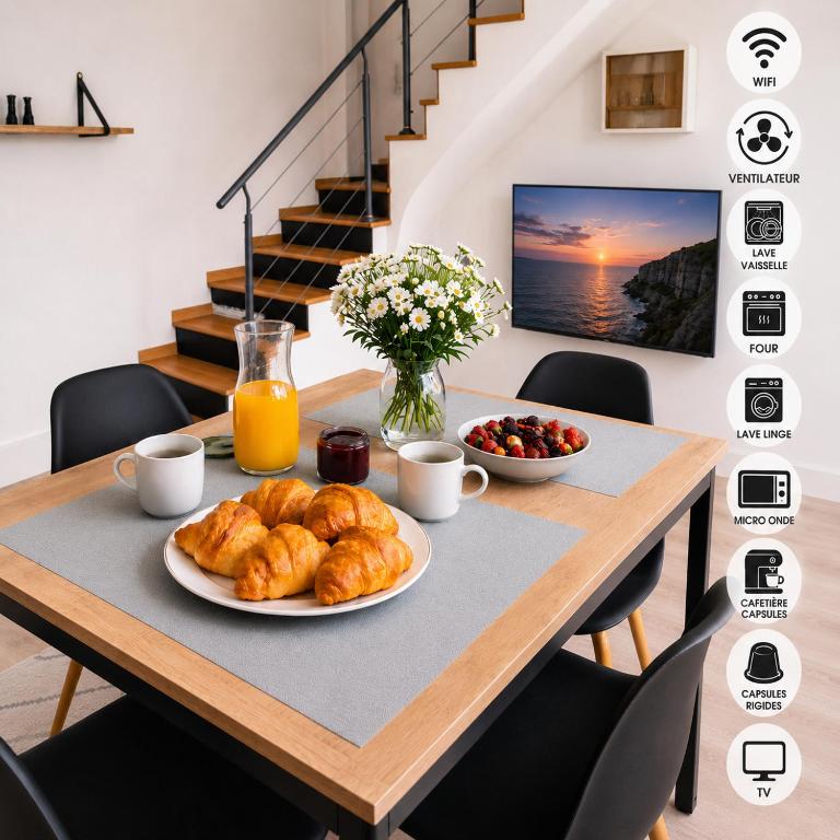 Duplex 4 Personnes 5 Minutes a pied du petit port et 10 Minutes de la plage - Apartment mit 1 Schlafzimmer - 48