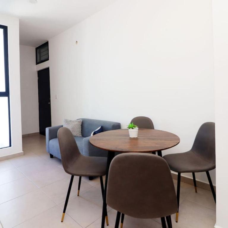Acogedor departamento con balcon y alberca en roof - Apartamento - 1
