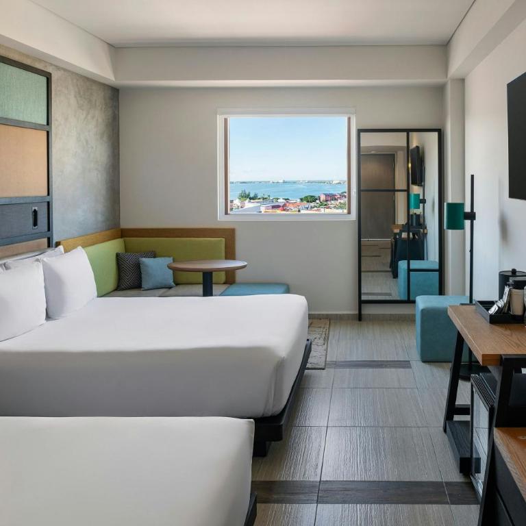 Aloft by Marriott Cancun - Habitación Aloft con vistas a la laguna - 2 camas grandes y barra libre gratuita - 1