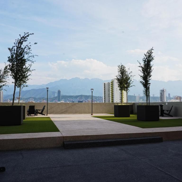 Adhoc Torre Colonia Executive Apartments Monterrey Downtown - Apartamento de 2 dormitorios con vistas a la montaña - 37