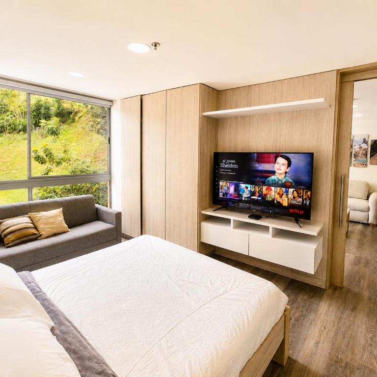 Apartasuite en Rionegro con piscina, gimnasio y spa - One-Bedroom Apartment with Garden View - 2
