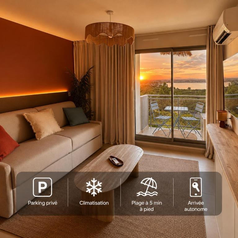 Carnon Sunset vue panoramique - Clim, Parking, Plage 5 min - Appartement 1 Chambre - 1