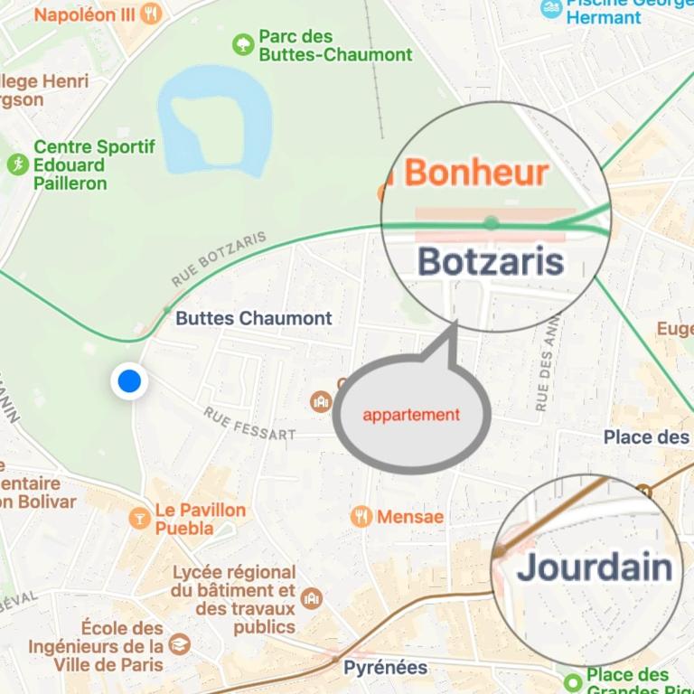 Buttes-Chaumont appartement 2 pièces et terrasses - Appartement 2 Chambres - 21
