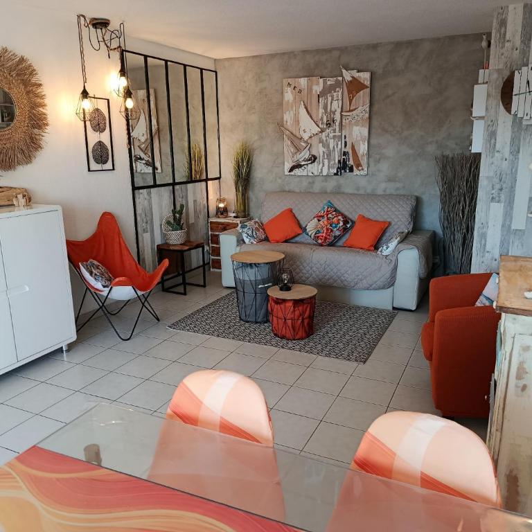 Port Frejus vue port, grand T2, 47m2, clim, piscine - Appartamento con 1 Camera da Letto, Vista Mare e Terrazza - 7