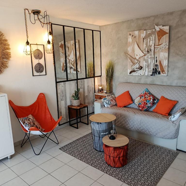 Port Frejus vue port, grand T2, 47m2, clim, piscine - Appartamento con 1 Camera da Letto, Vista Mare e Terrazza - 16