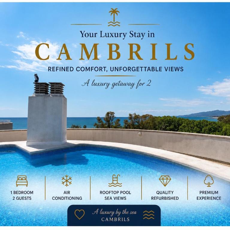 Cambrils Apartment with Rooftop Pool - AC & Just 50m from Beach! - Premium Apartment mit 1 Schlafzimmer - 1