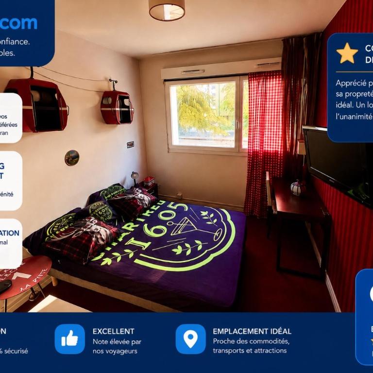 Studio lumineux et climatisé avec parking gratuit - Tramway devant la résidence - appartement 114 - Apartment mit 1 Schlafzimmer - 1