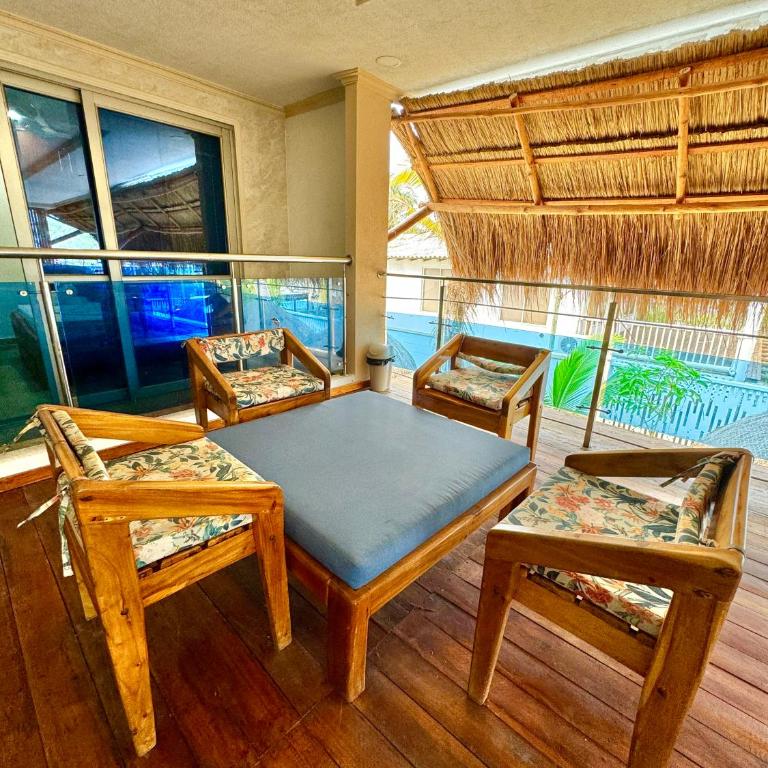 Condominio Vacacional frente al mar - Cabañas y Habitaciones - Two-Bedroom Deluxe Apartment with Balcony - 9
