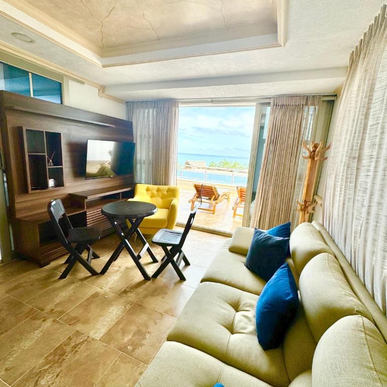 Condominio Vacacional frente al mar - Cabañas y Habitaciones - Two-Bedroom Deluxe Apartment with Balcony - 5