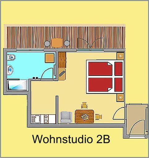 Haus Waldblick - Studio mit Balkon - 4
