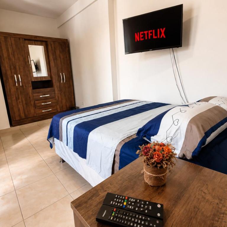 Suites Equipetrol Wifi ultra rápido Cocina equipada - One-Bedroom Apartment with Balcony and City View - 6