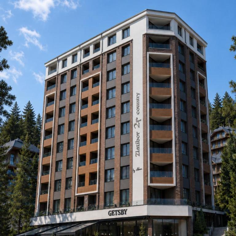 Luxury Apartment with View & Private Garage - Spa & Wellness at 21st Century Zlatibor Residence - Apartment mit 2 Schlafzimmern und Terrasse - 66