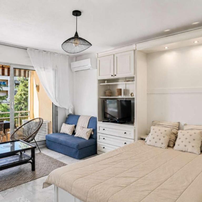 Studio lumineux, piscine résidence, 10 min plages - Appartement - 5