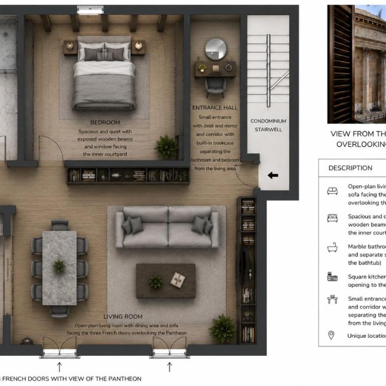 The Pantheon view in the heart of Rome - Appartamento Deluxe - 32