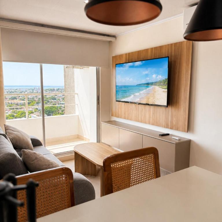 Coastal Blush, Sea View, Terrace & Pool - Three-Bedroom Apartment with Sea View - 17