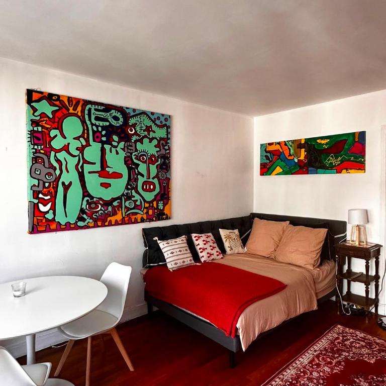 Appartement d'artiste Métro & Terrasse - Appartement 1 Chambre avec Balcon - 1