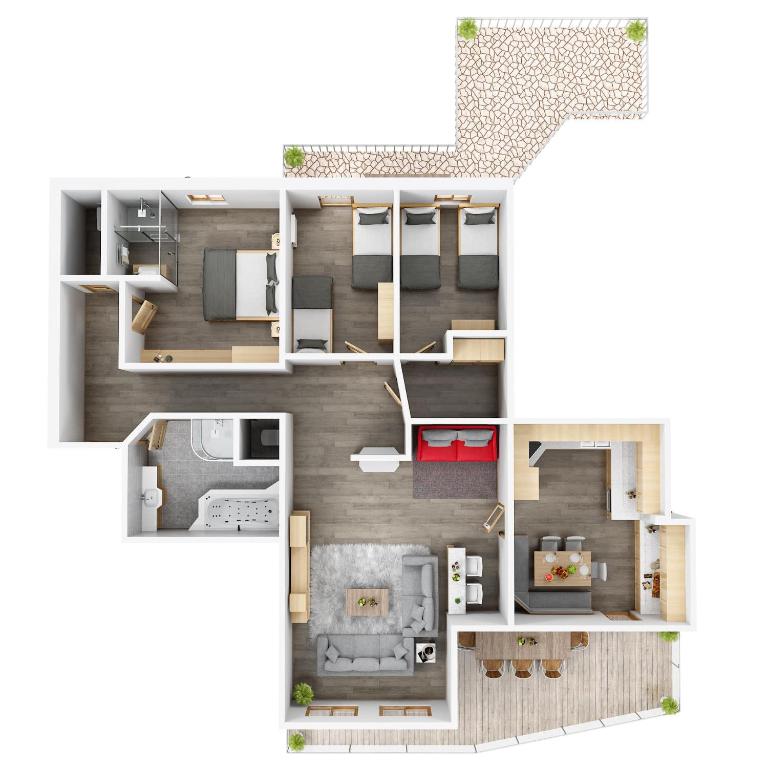 Appartement Schaubensteiner - Apartment mit 3 Schlafzimmern - 13