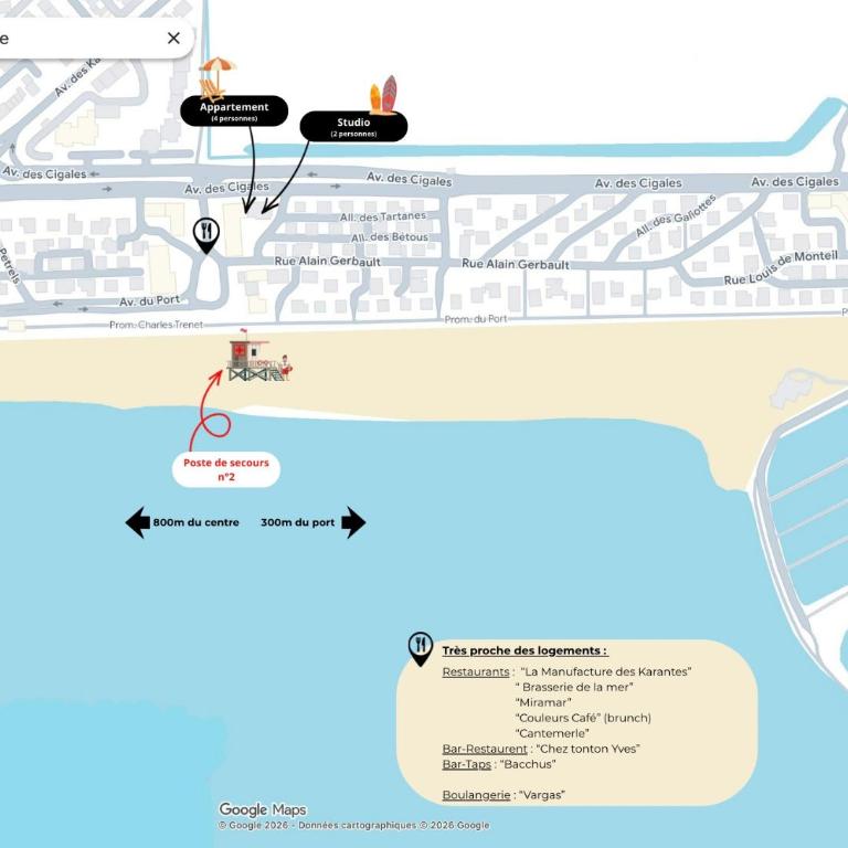 Studio à Narbonne-Plage à 80 mètres de la plage, rénové, climatisé, tout confort - Studio - 12