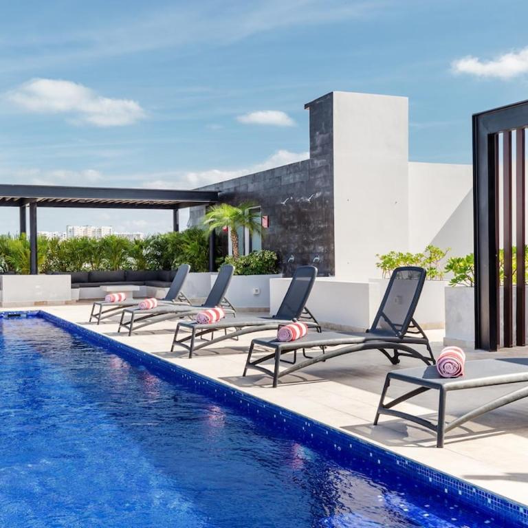 Luxury Apartment 102 wpool & gym by Puerto Cancún - Apartamento de 1 dormitorio - 16