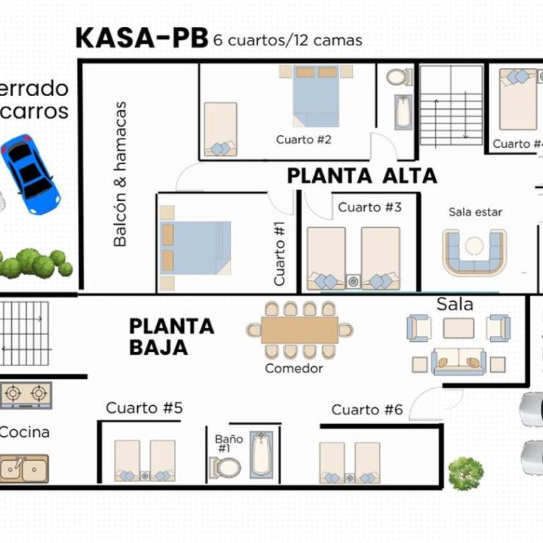 Kasa Grande Punta Blanca playa, parqueo, Wi-Fi, AC, cocina, BBQ - Villa de 1 dormitorio - 3
