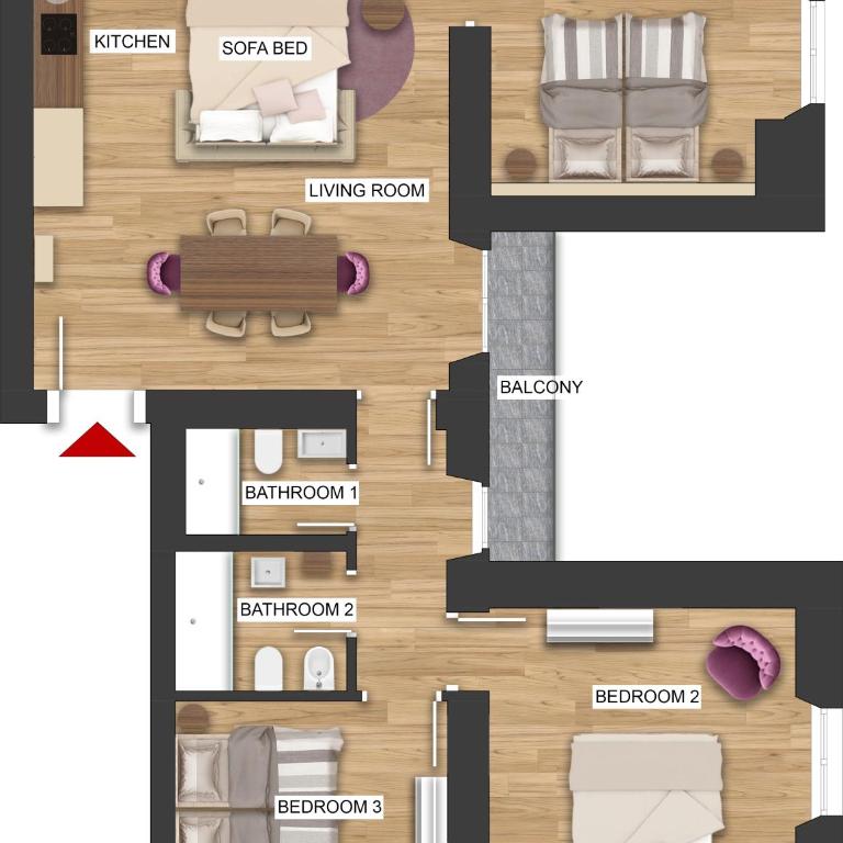 Vittani Palace - The Violet Apartment - Appartamento con 3 Camere da Letto - Piano Alto - 36