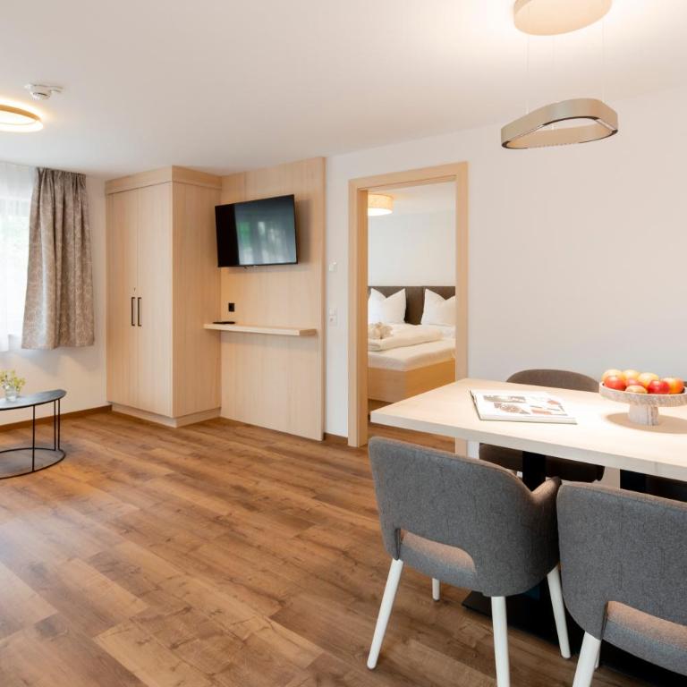Aparthotel Saladina direkt an der Talstation - Apartment mit 1 Schlafzimmer, Balkon und Stadtblick - 3