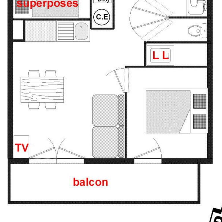 Appartement cosy 4 personnes avec WIFI et parking au pied des pistes - FR-1-505-5 - Appartement - 18