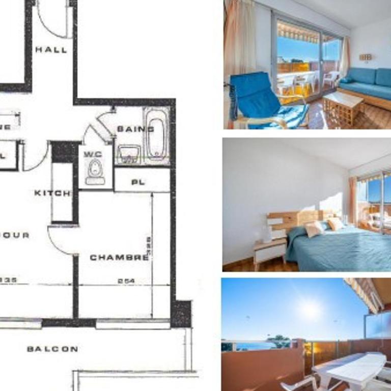 Appartement 6 personnes avec Wi-Fi, vue mer depuis terrasse - FR-1-827-25 - Apartment - 20