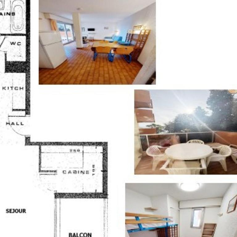 Studio 4 pers, Wi-Fi, vue mer, terrasse - FR-1-827-70 - Estudio - 16