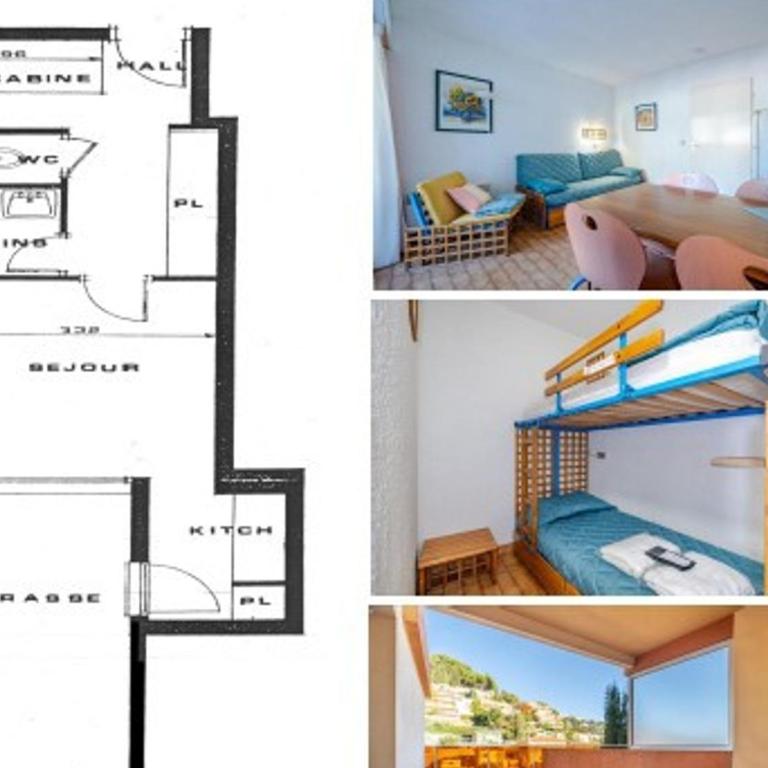 Studio 4 pers., balcon vue mer, Wi-Fi inclus - FR-1-827-49 - Estudio - 19