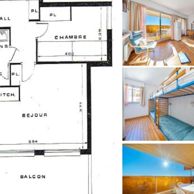 Studio 6 personnes avec Wi-Fi, vue mer - FR-1-827-19 - Studio - 19