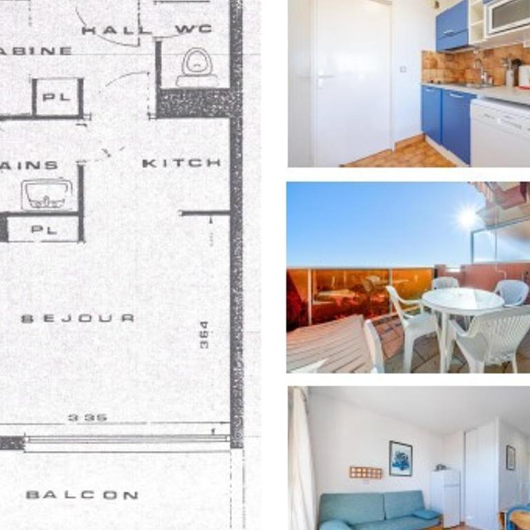 Studio pour 4 avec kitchenette et Wi-Fi illimité - FR-1-827-75 - Studio - 17