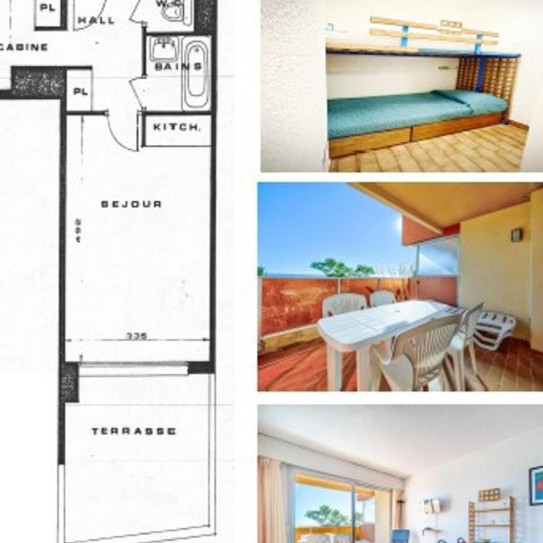 Studio pour 4 avec Wi-Fi et vue mer - FR-1-827-88 - Estudio - 15