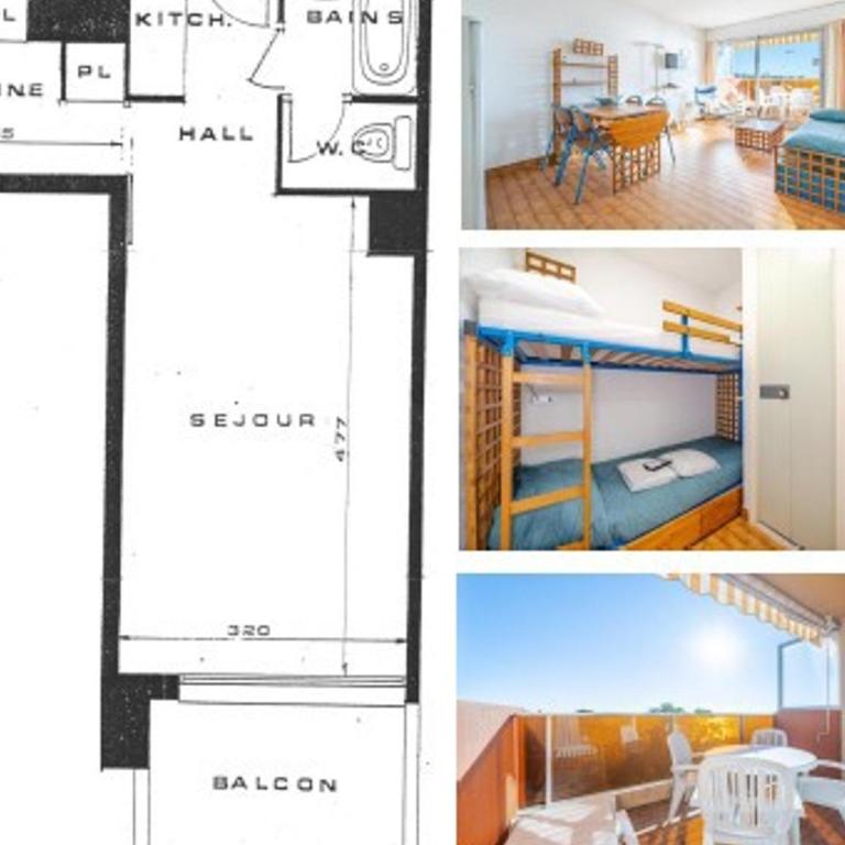 Studio bord de mer avec Wi-Fi pour 4 personnes - FR-1-827-62 - Estudio - 20