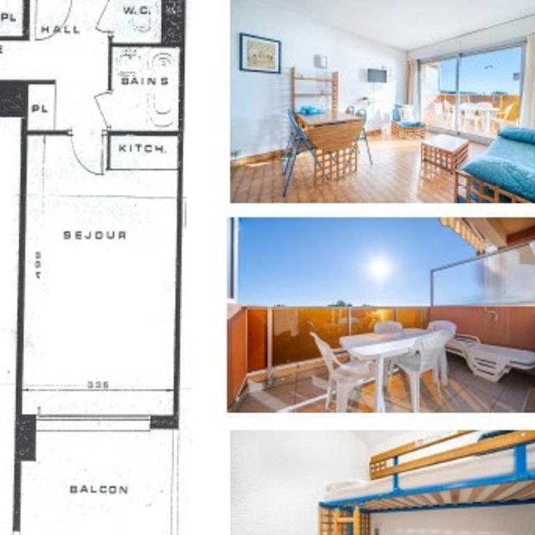 Studio confortable avec Wi-Fi, vue mer pour 4 personnes - FR-1-827-81 - Studio - 15