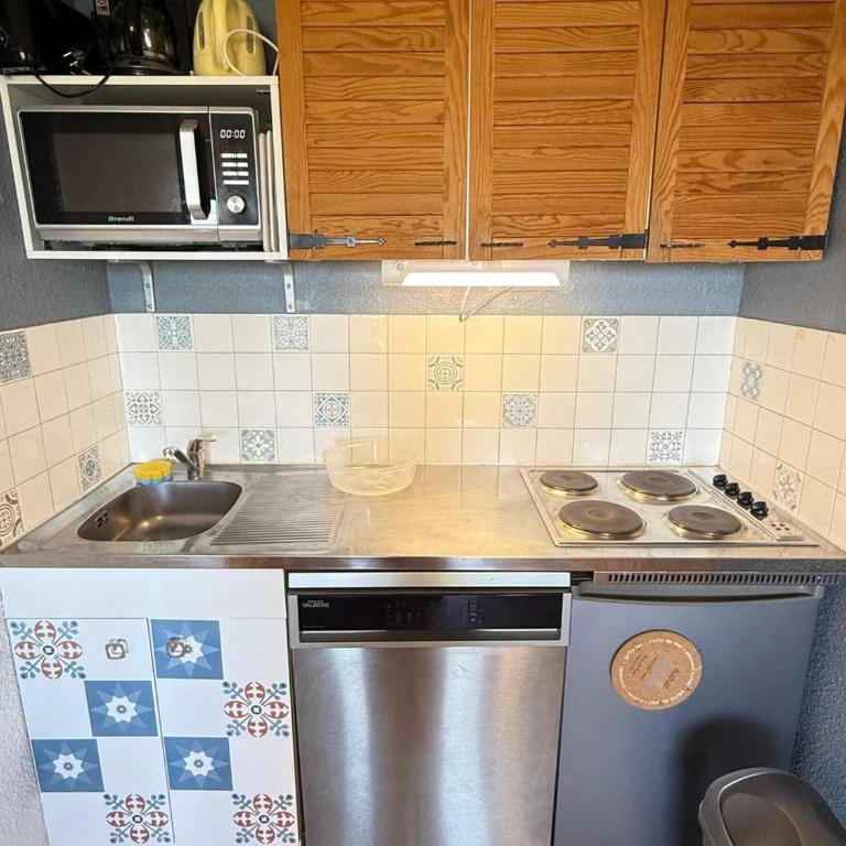 Pied des pistes, 2 pièces pour 5 pers, balcon, vue vallée - Appartamento con 1 Camera da Letto - 6